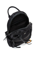 Women's Black Accessory Detailed Fabric Backpack | Derimod
