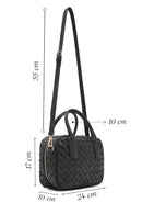 Kadın Siyah Uzun Askılı Örgülü Kol Çantası | Derimod