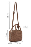 Kadın Kahverengi Uzun Askılı Örgülü Kol Çantası | Derimod