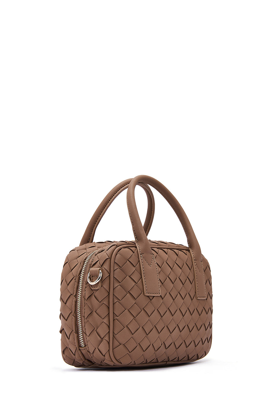 Women's Brown Long Strap Braided Shoulder Bag