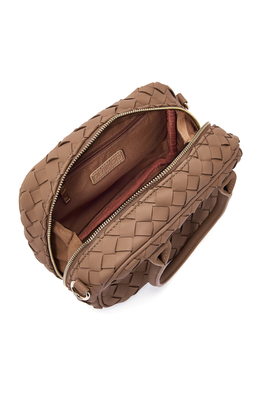 Women's Brown Long Strap Braided Shoulder Bag