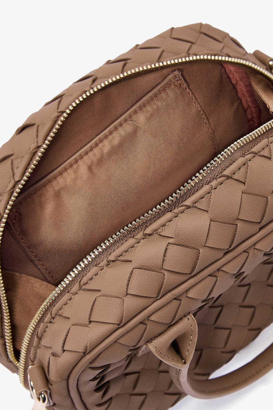 Women's Brown Long Strap Braided Shoulder Bag