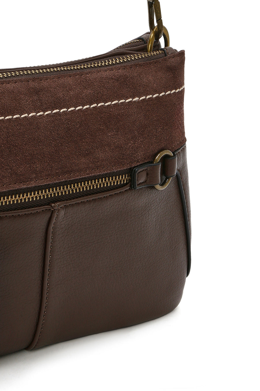 Women's Brown Long Strap Crossbody Bag