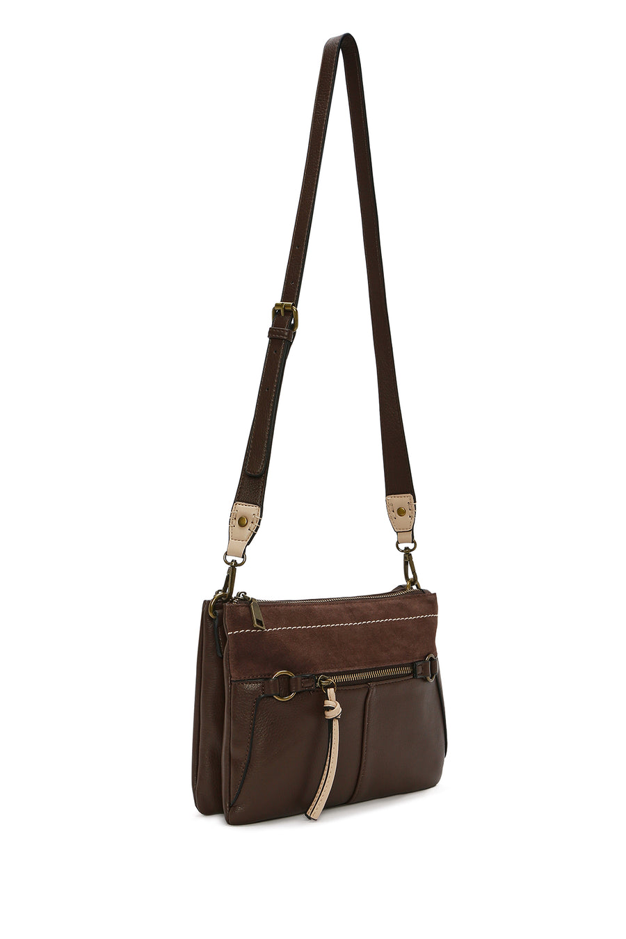 Women's Brown Long Strap Crossbody Bag