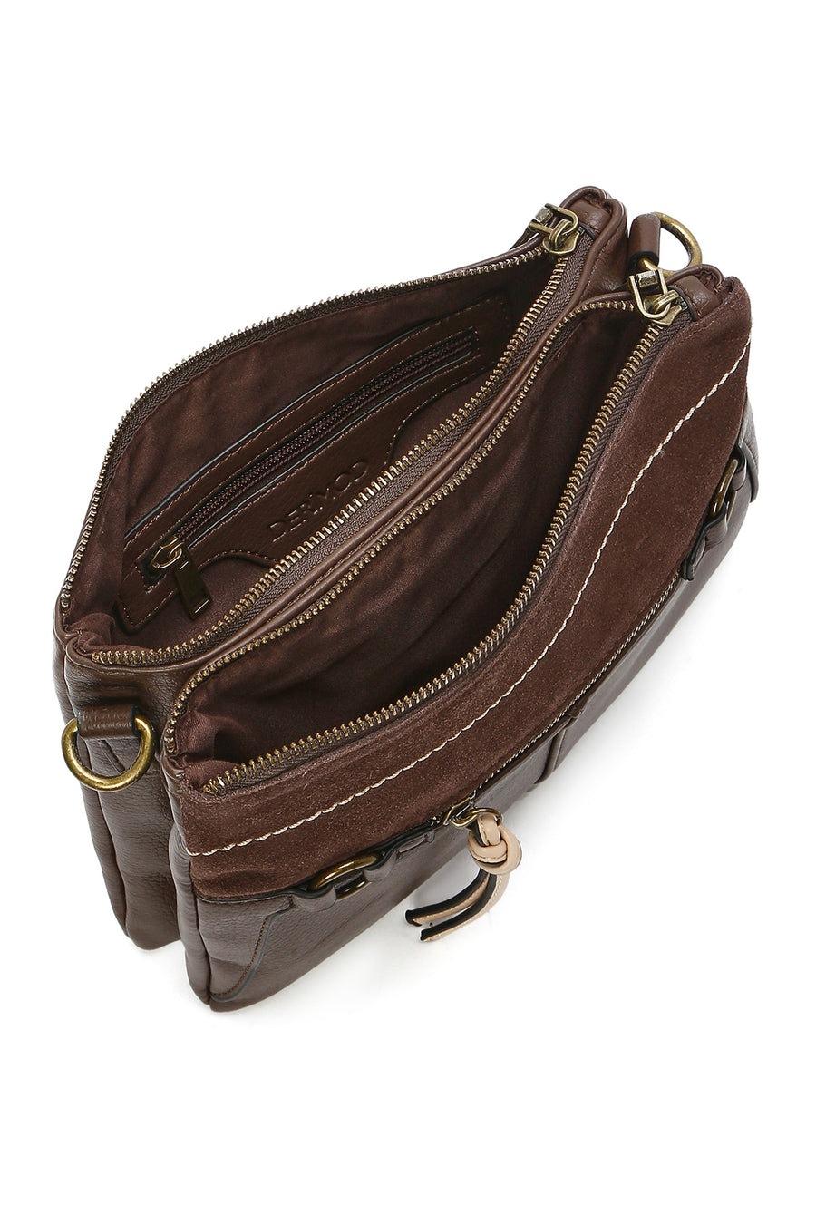 Women's Brown Long Strap Crossbody Bag