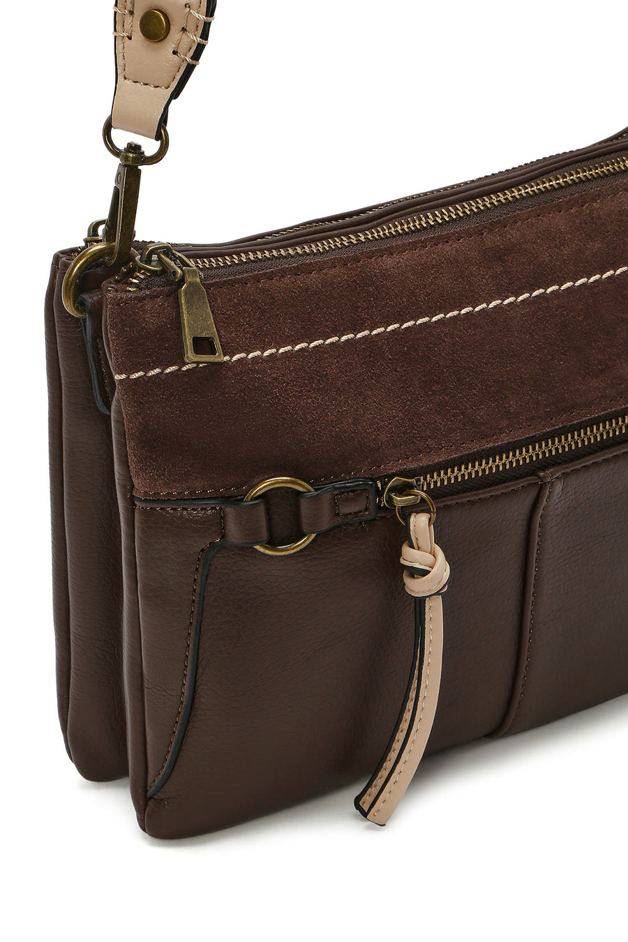 Women's Brown Long Strap Crossbody Bag