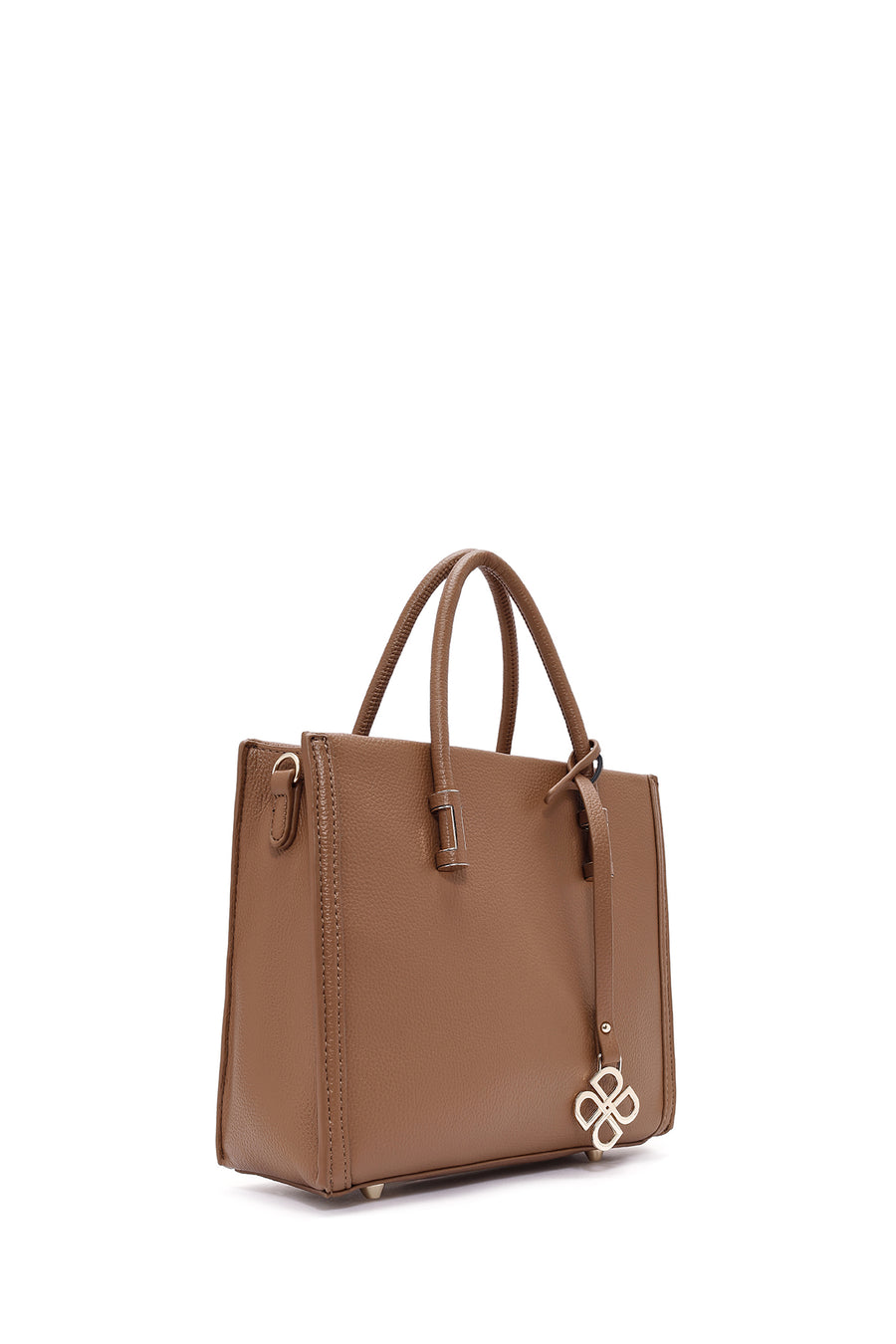 Women's Brown Long Strap Classic Handbag
