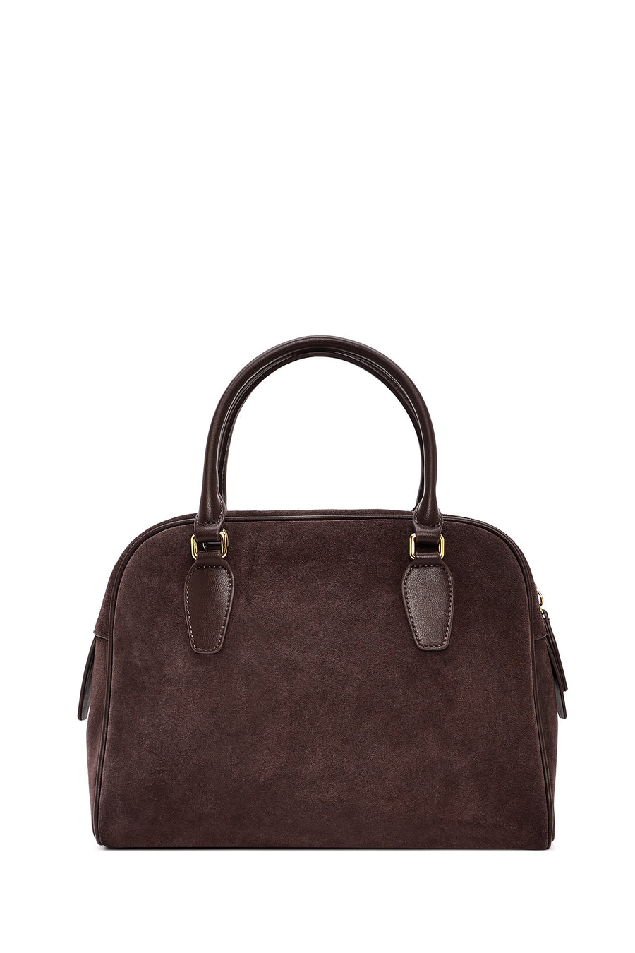 Women's Brown Long Strap Accessory Suede Leather Handbag