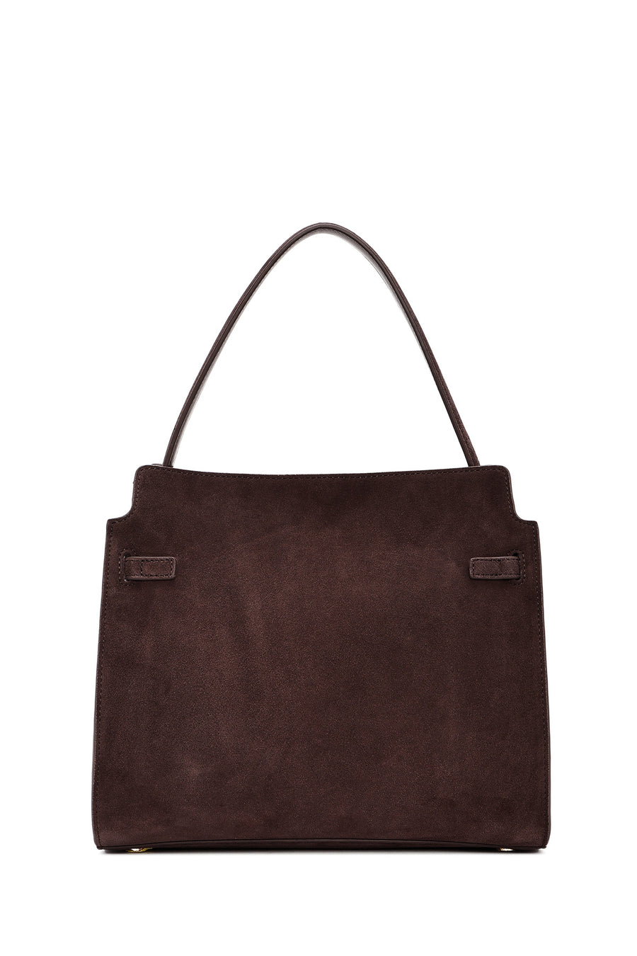 Women's Brown Long Strap Suede Leather Classic Shoulder Bag