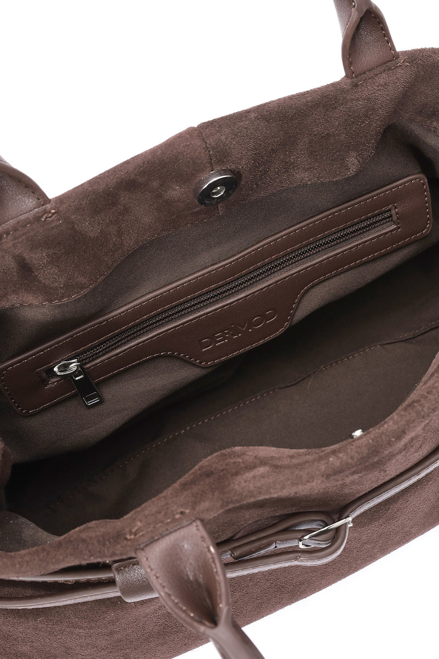 Women's Brown Long Strap Suede Leather Classic Handbag