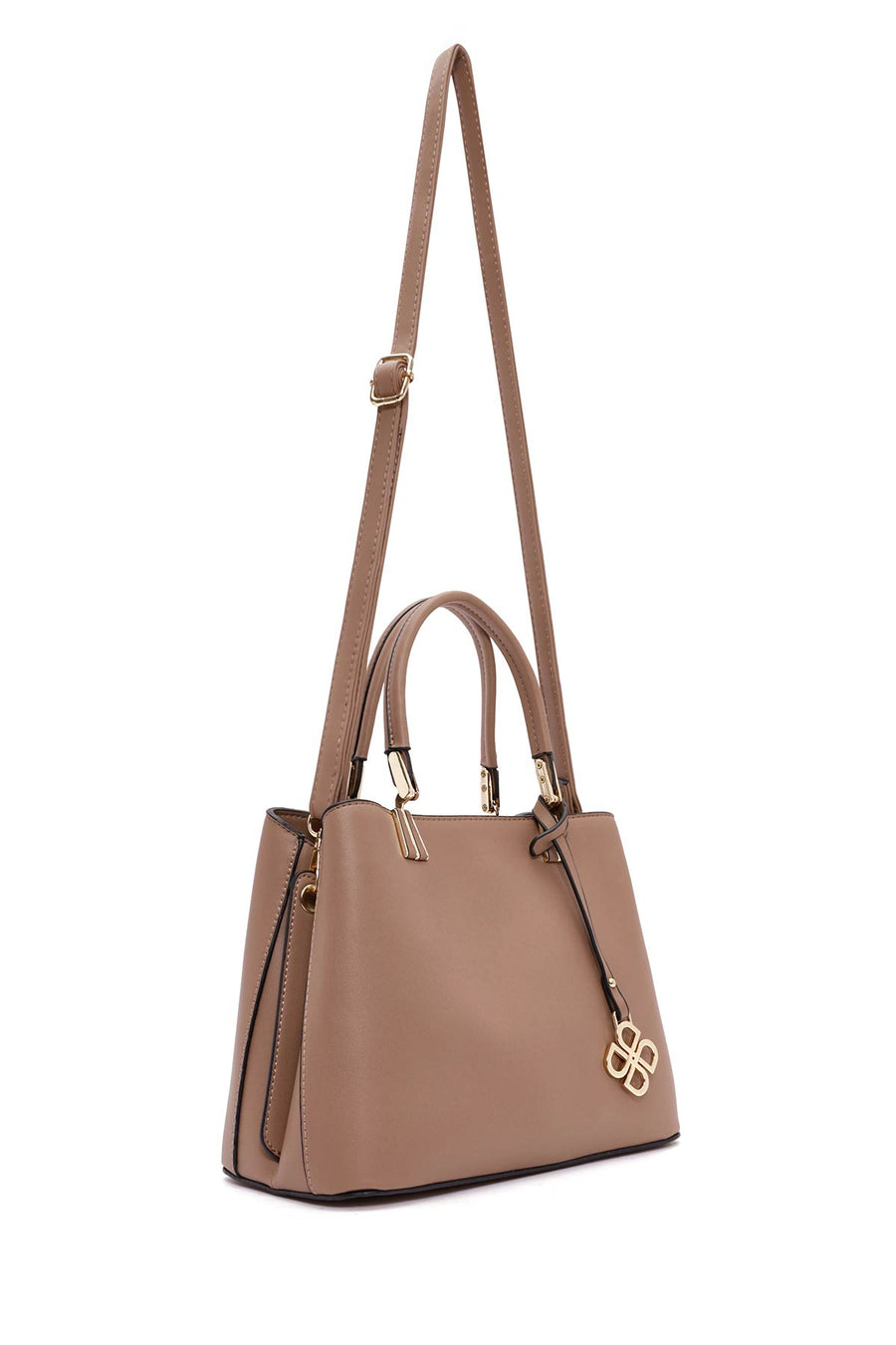 Women's Mink Long Strap Accessory Detailed Handbag