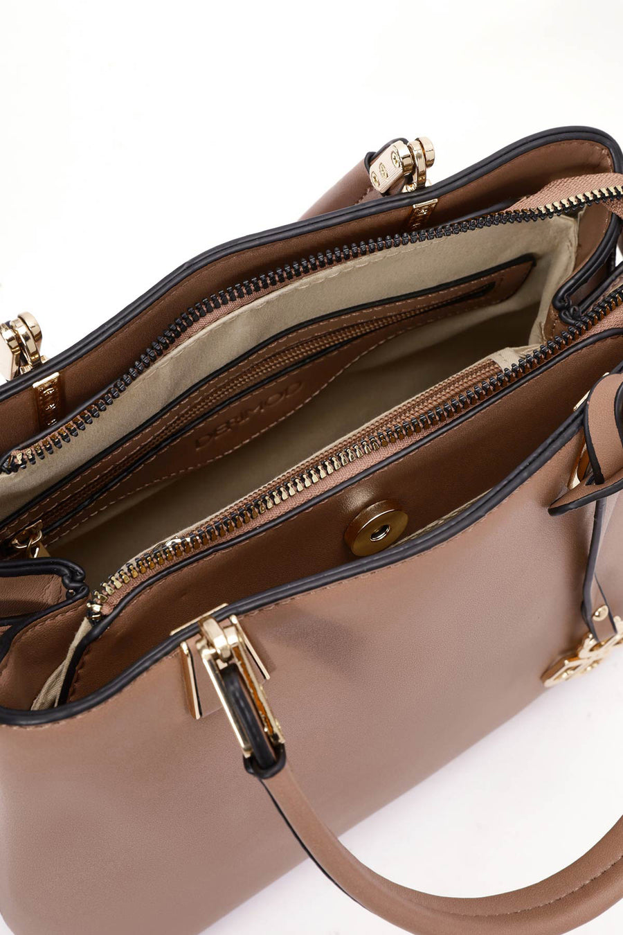 Women's Mink Long Strap Accessory Detailed Handbag