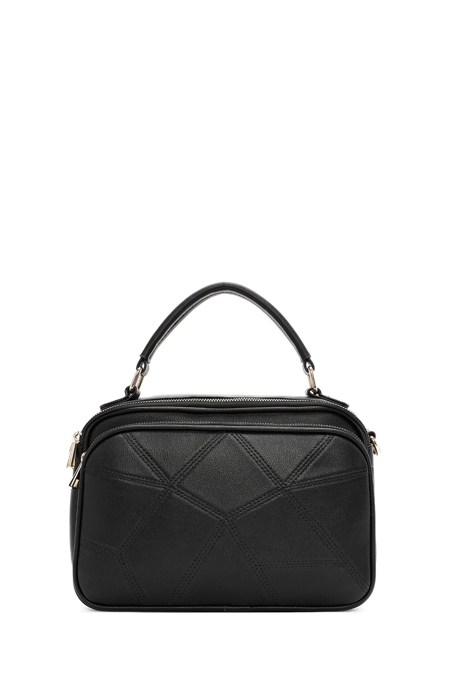 Women's Black Long Strap Printed Shoulder Bag