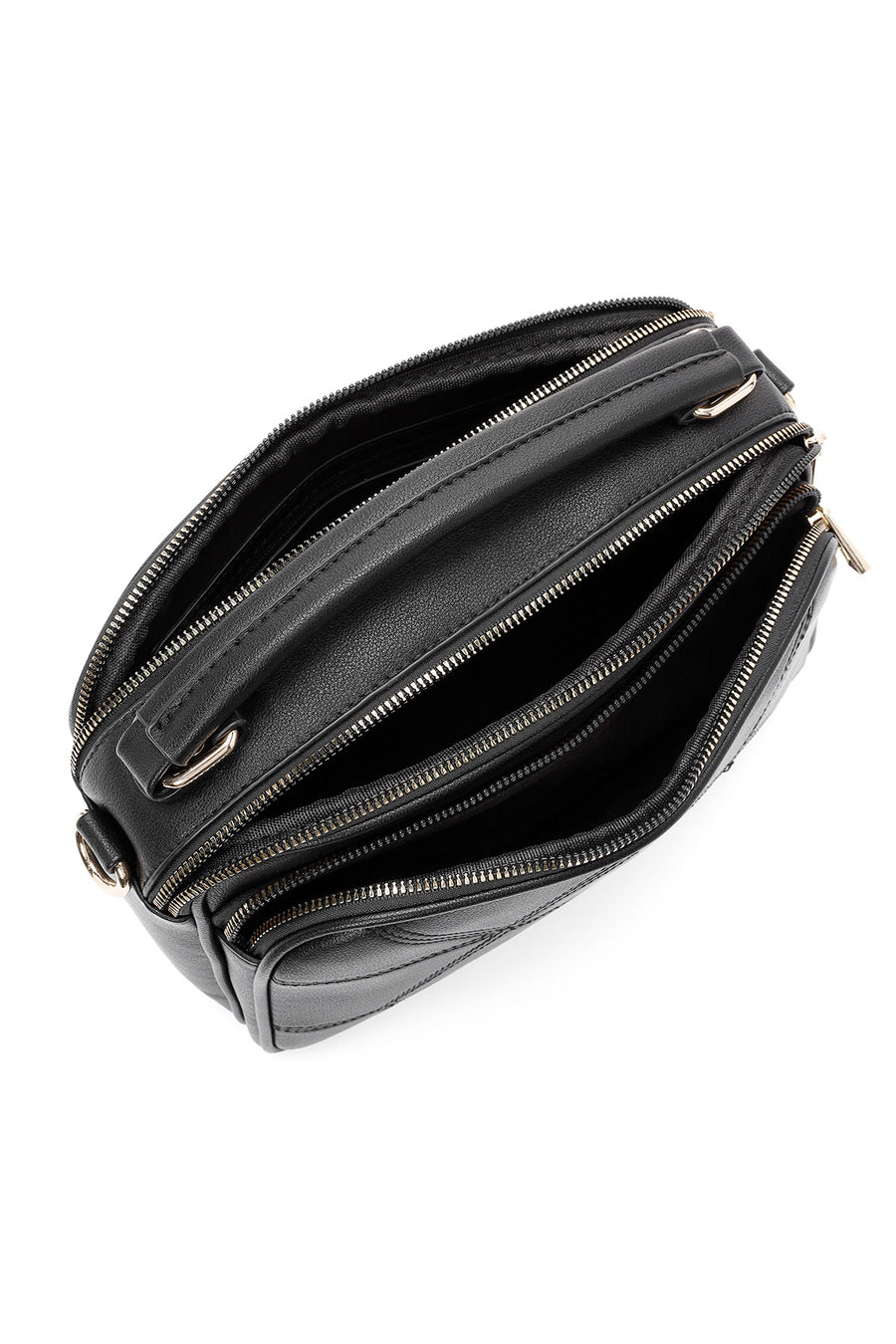 Women's Black Long Strap Printed Shoulder Bag