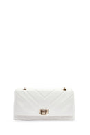 Women's White Chain Strap Quilted Shoulder Bag | Derimod
