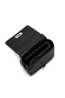 Women's Black Chain Strap Quilted Mini Crossbody Bag | Derimod