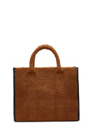 Women's Brown Long Strap Plush Handbag | Derimod
