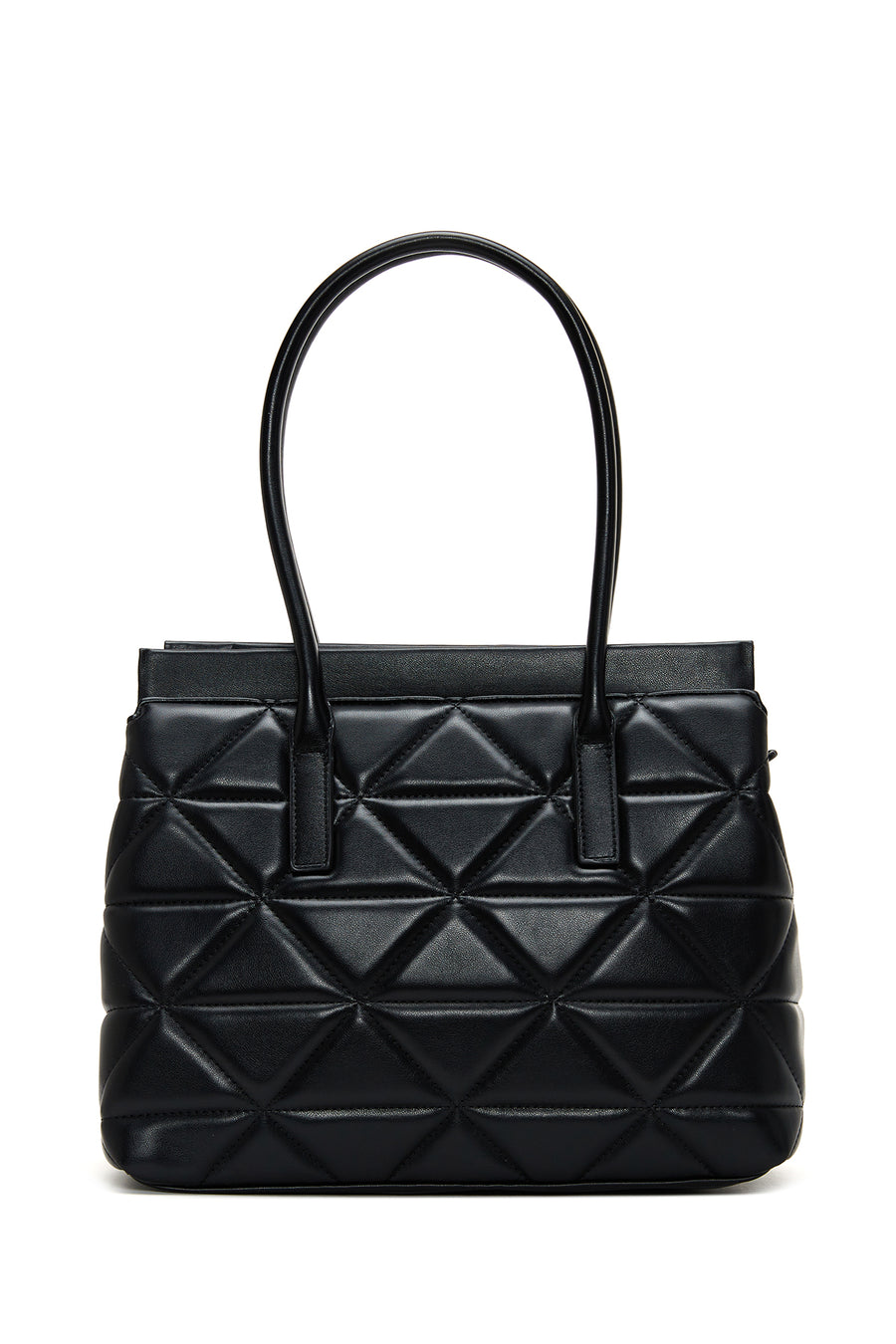 Women's Black Long Strap Quilted Shoulder Bag