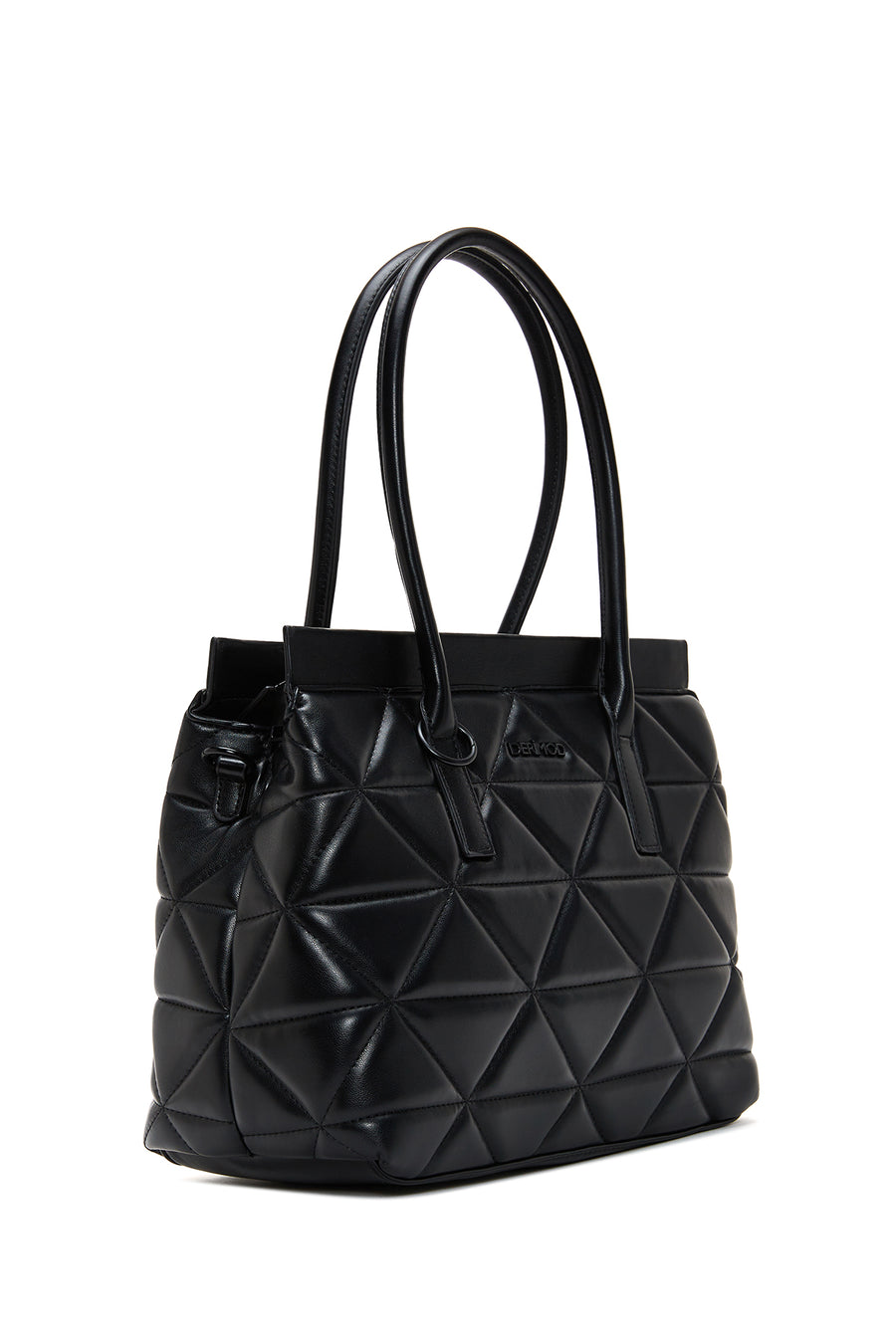 Women's Black Long Strap Quilted Shoulder Bag