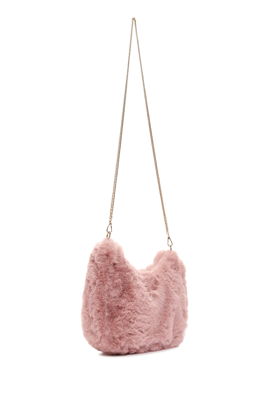 Kadın Pembe Uzun Askılı Peluş Omuz Çantası