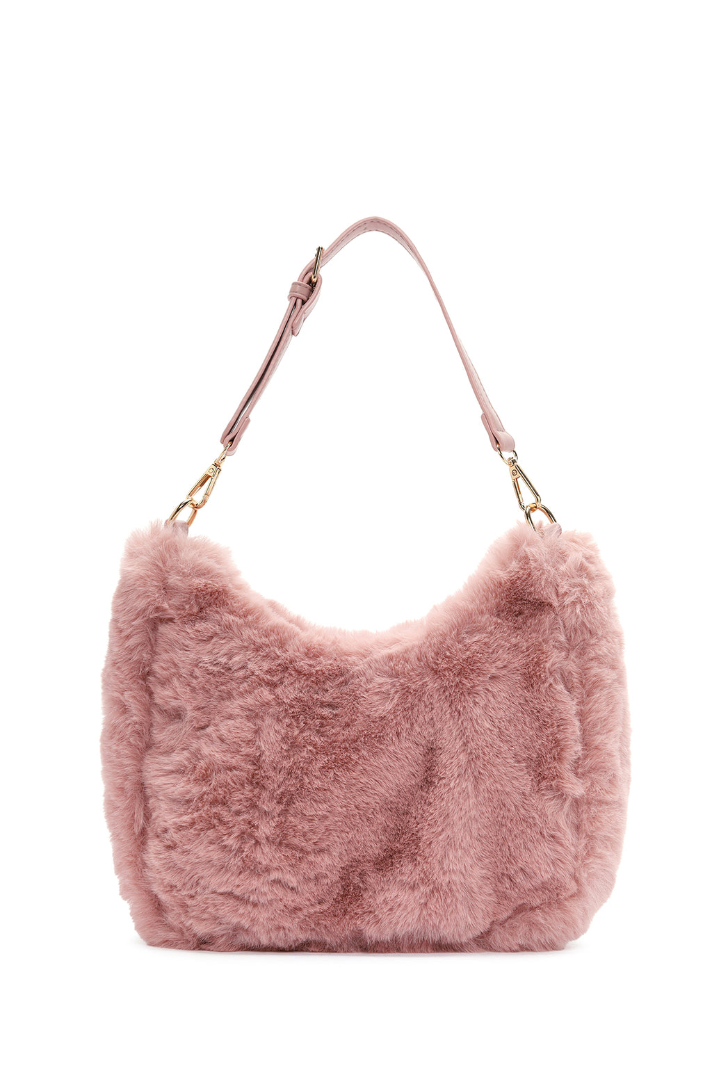 Kadın Pembe Uzun Askılı Peluş Omuz Çantası