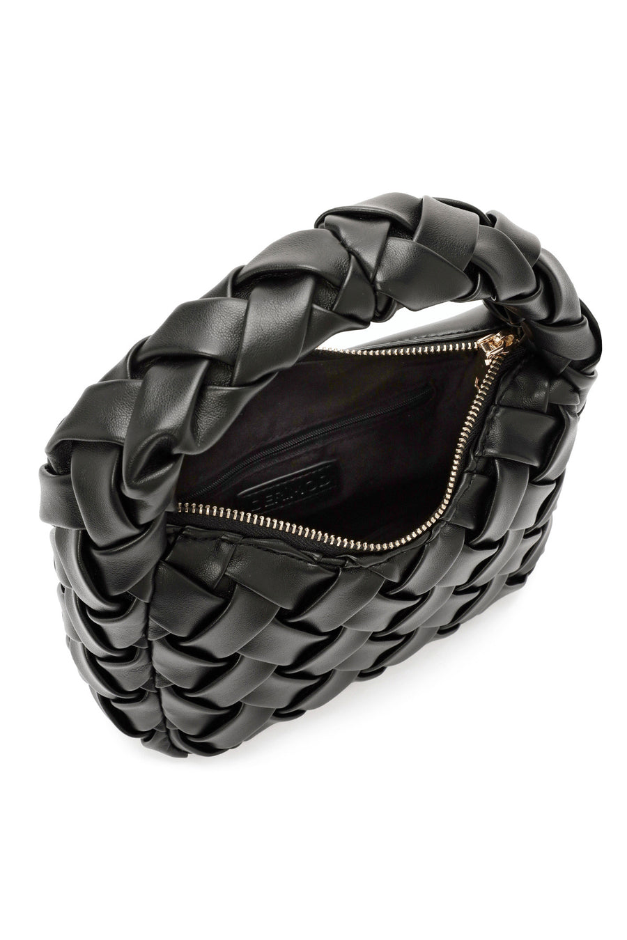 Women's Black Braided Mini Handbag