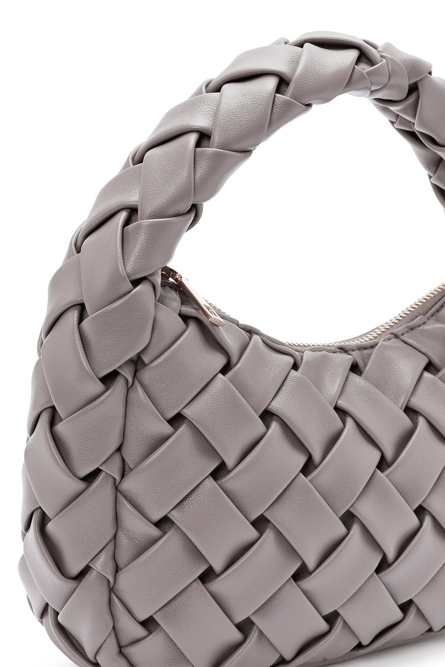 Women's Grey Knitted Mini Handbag