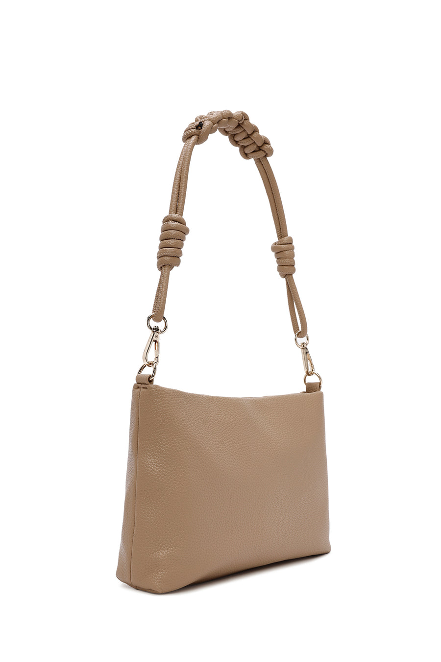 Women's Brown Knitted Shoulder Bag