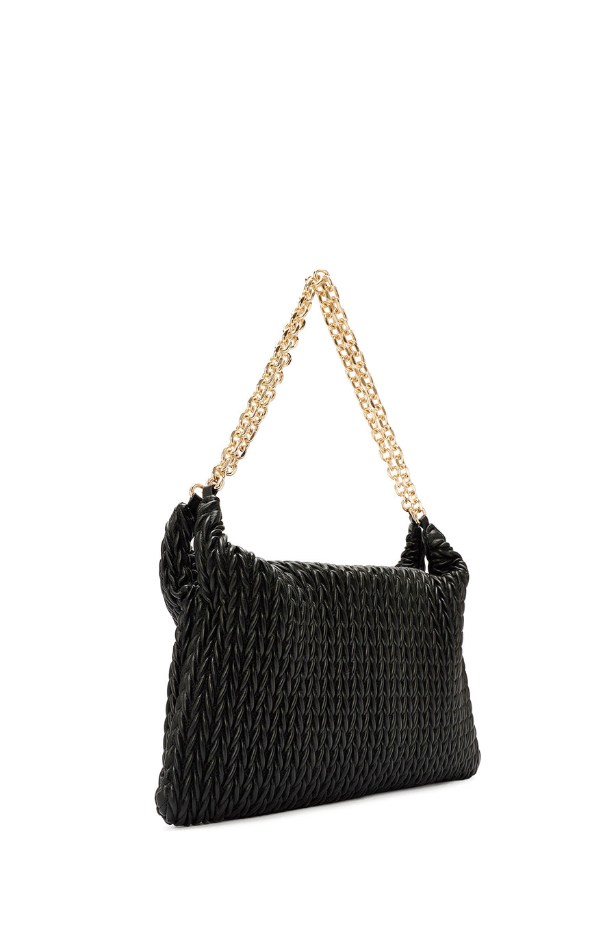 Women's Black Chain Strap Printed Shoulder Bag
