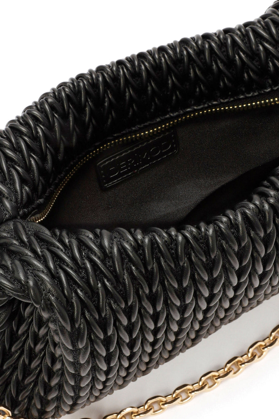 Women's Black Chain Strap Printed Shoulder Bag