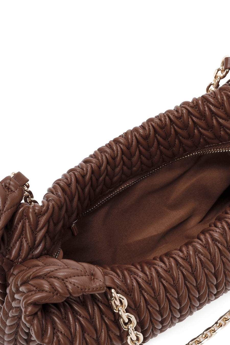 Women's Brown Chain Strap Printed Shoulder Bag