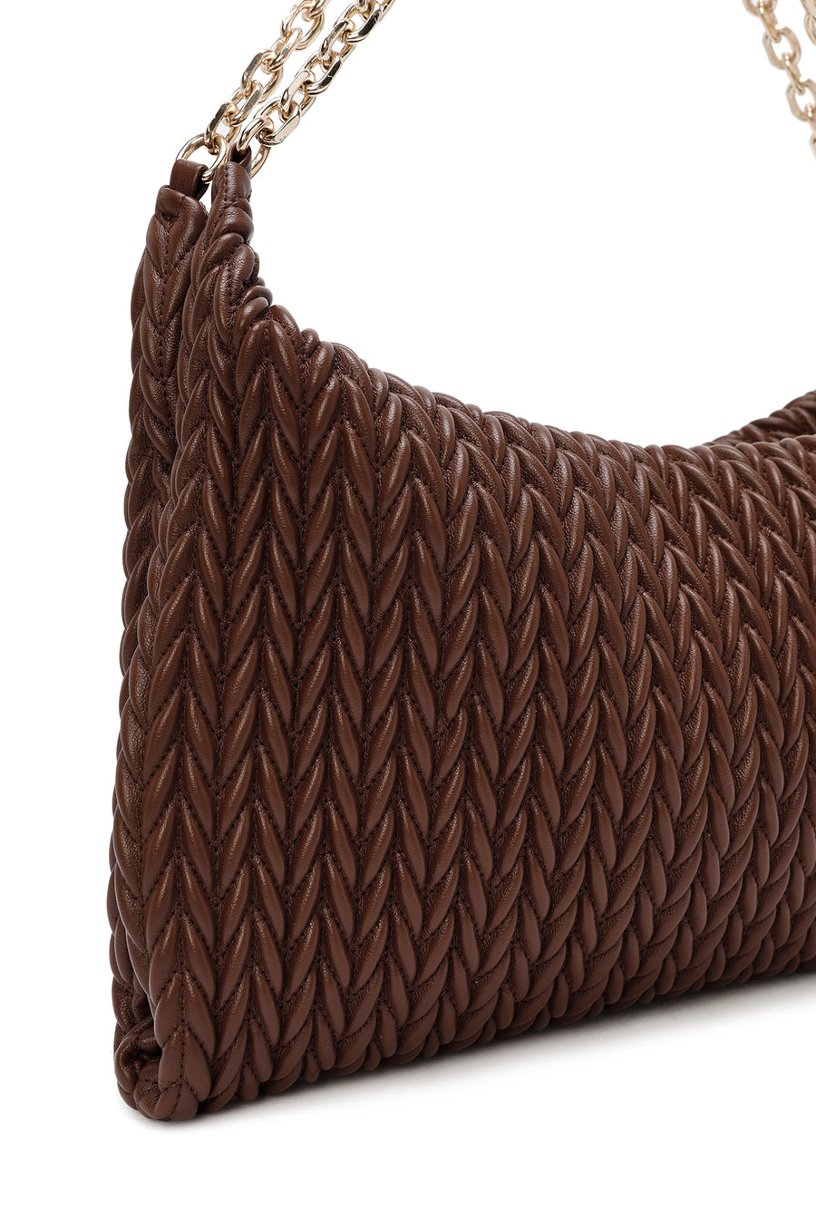 Women's Brown Chain Strap Printed Shoulder Bag