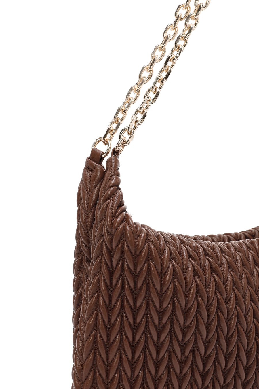 Women's Brown Chain Strap Printed Shoulder Bag