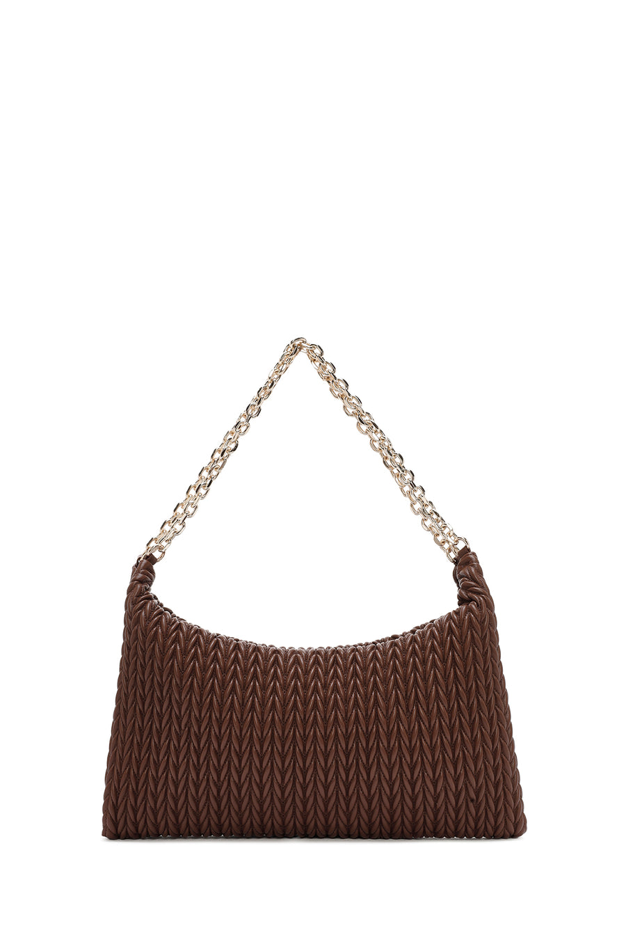 Women's Brown Chain Strap Printed Shoulder Bag
