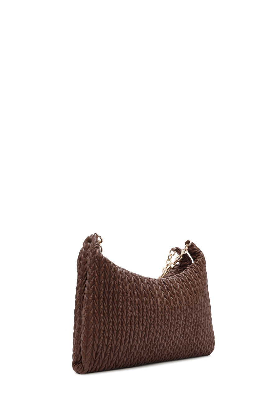 Women's Brown Chain Strap Printed Shoulder Bag