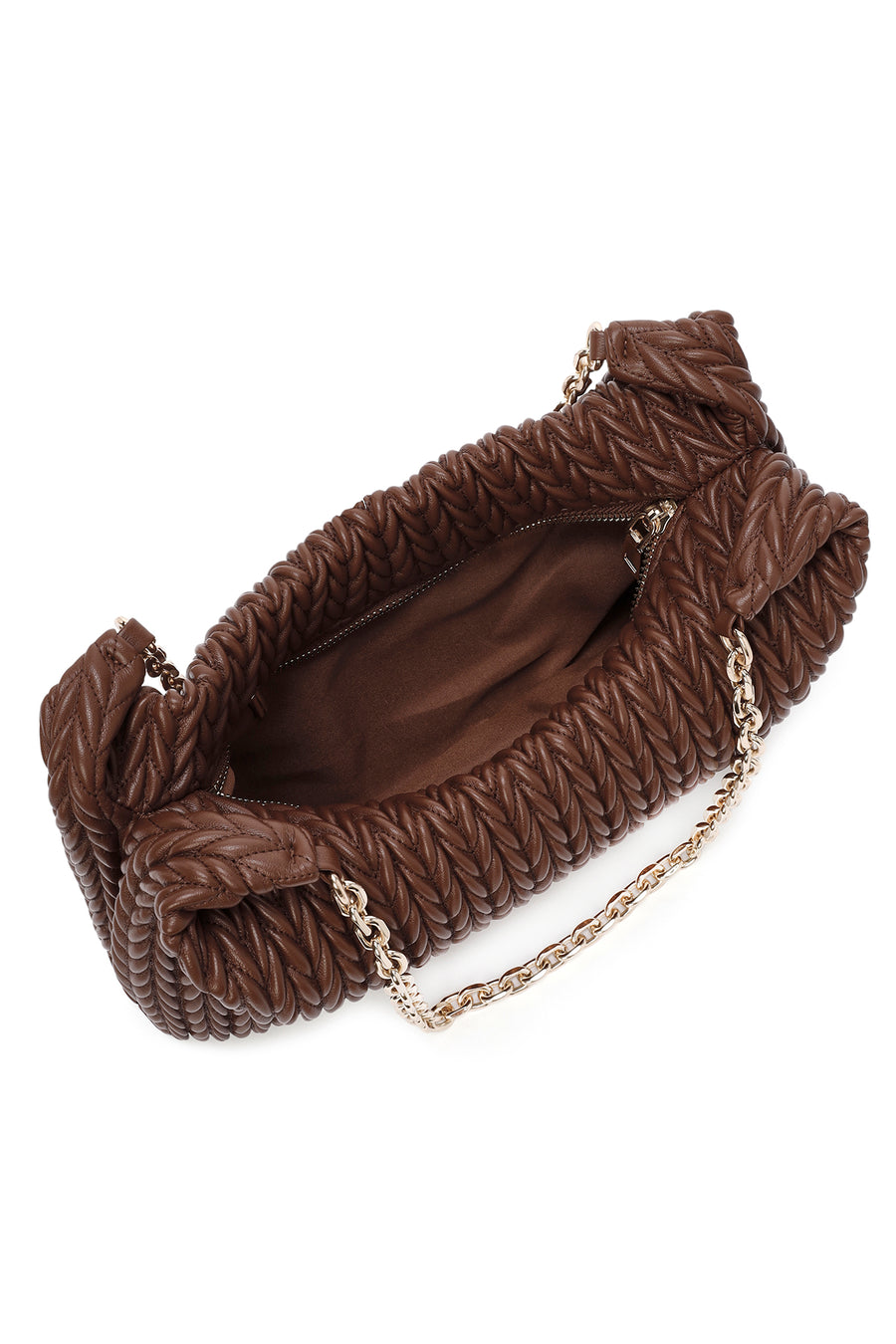 Women's Brown Chain Strap Printed Shoulder Bag