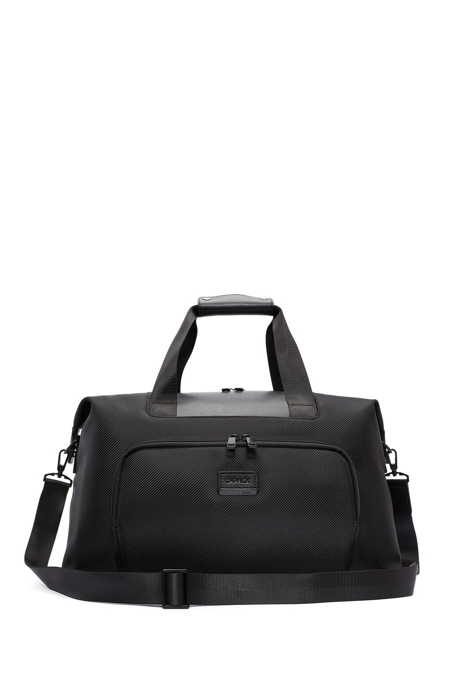 D-Pack Men's Black Long Strap Fabric Travel Bag