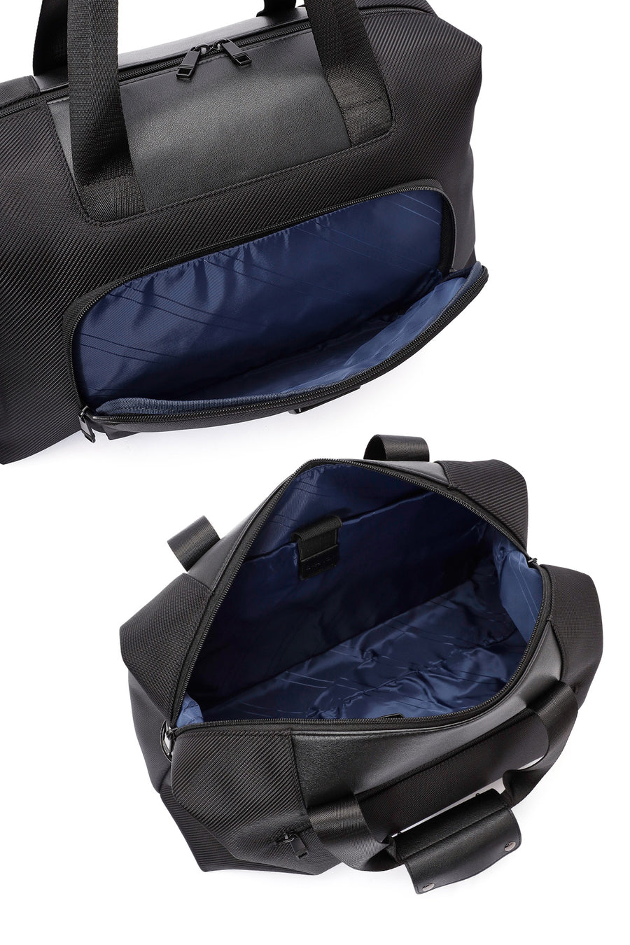 D-Pack Men's Black Long Strap Fabric Travel Bag