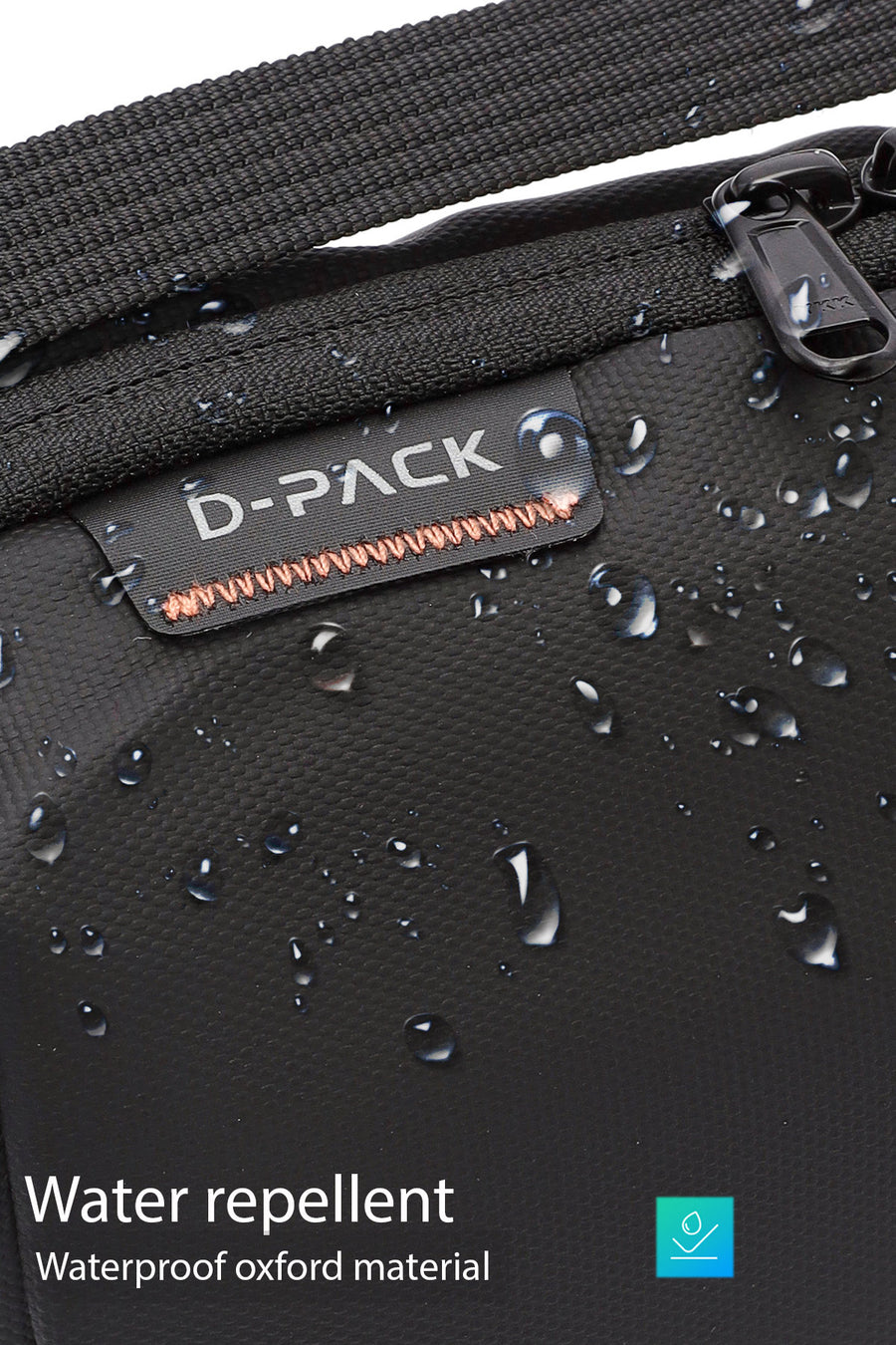 D-Pack Men's Black Fabric Handbag