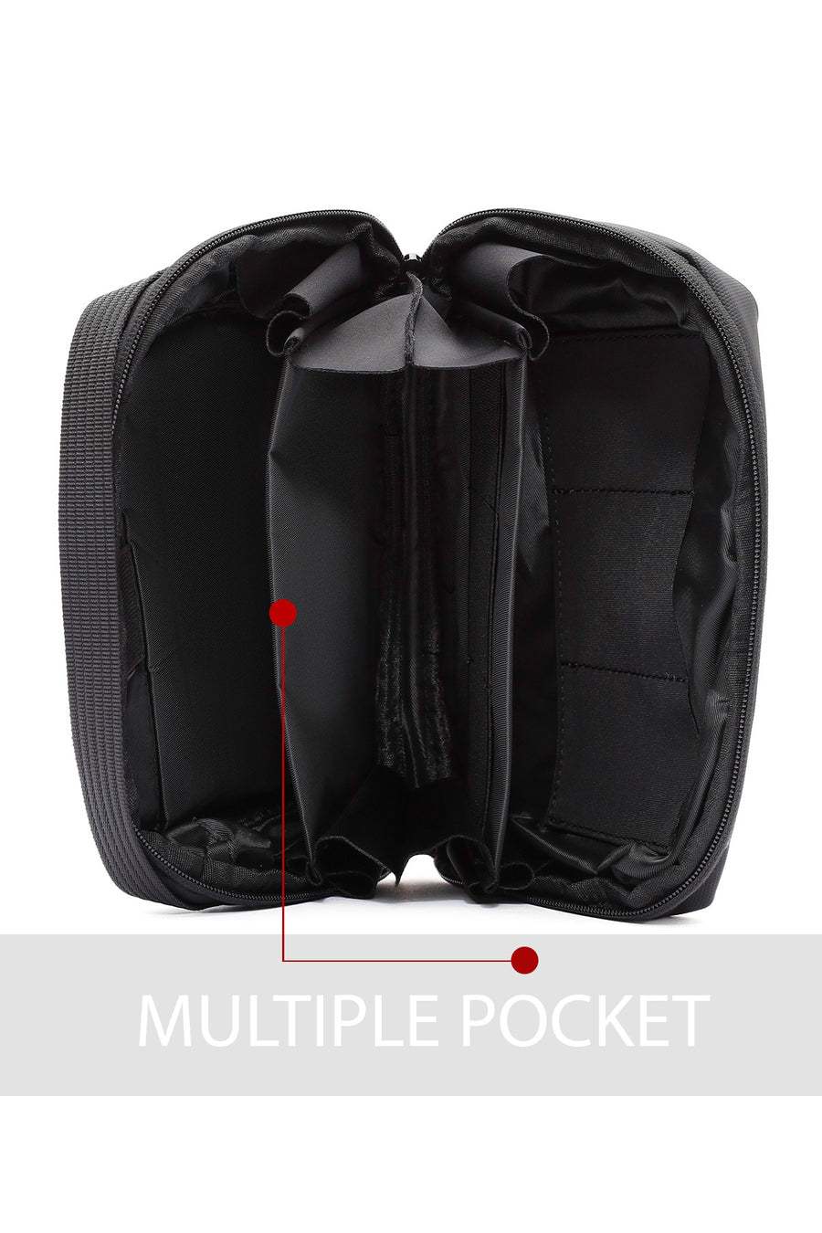 D-Pack Men's Black Fabric Handbag