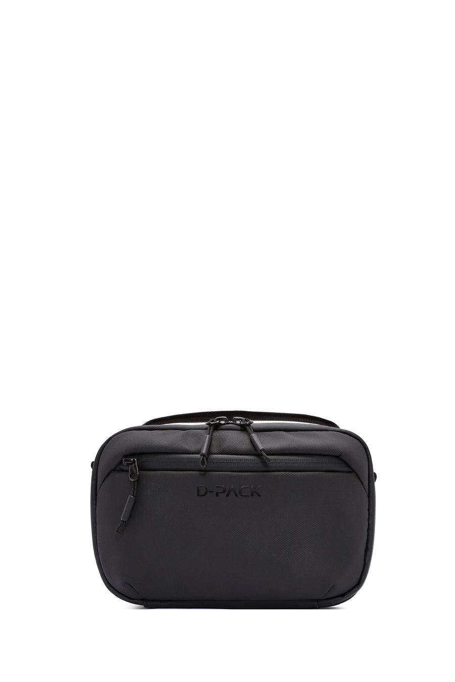D-Pack Men's Black Fabric Crossbody Bag