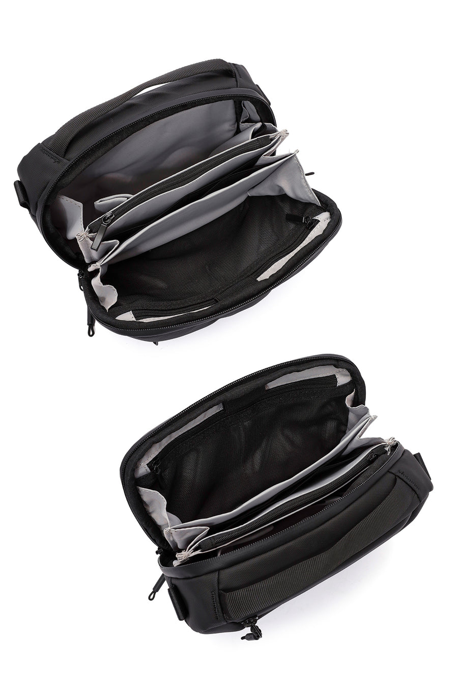 D-Pack Men's Black Fabric Crossbody Bag