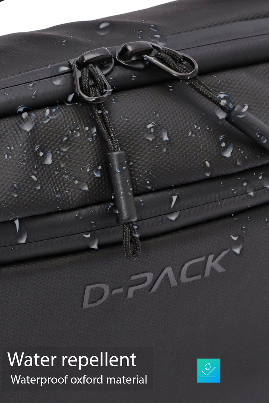 D-Pack Men's Black Fabric Crossbody Bag
