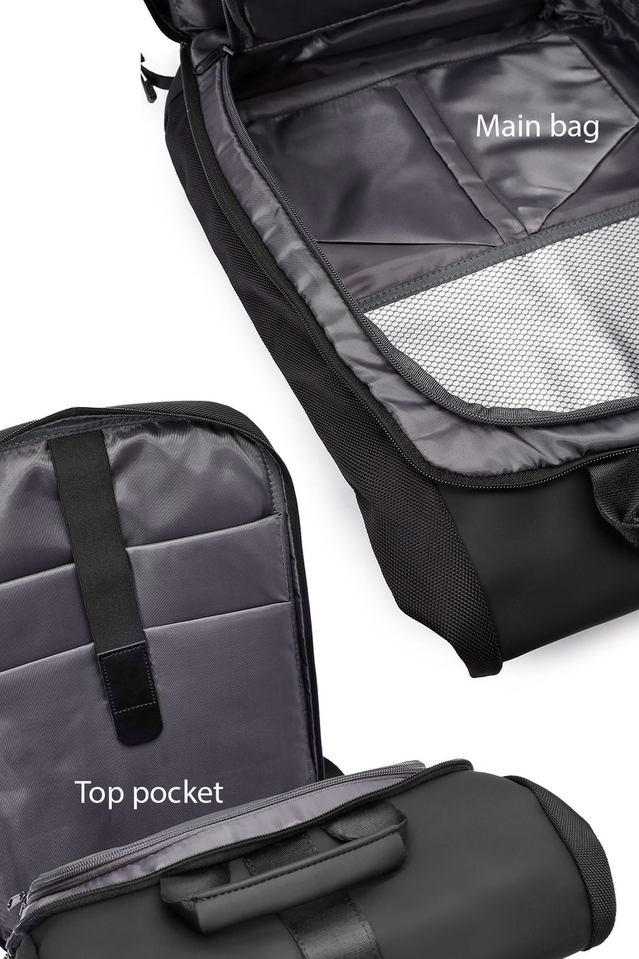 D-Pack Unisex Black Backpack