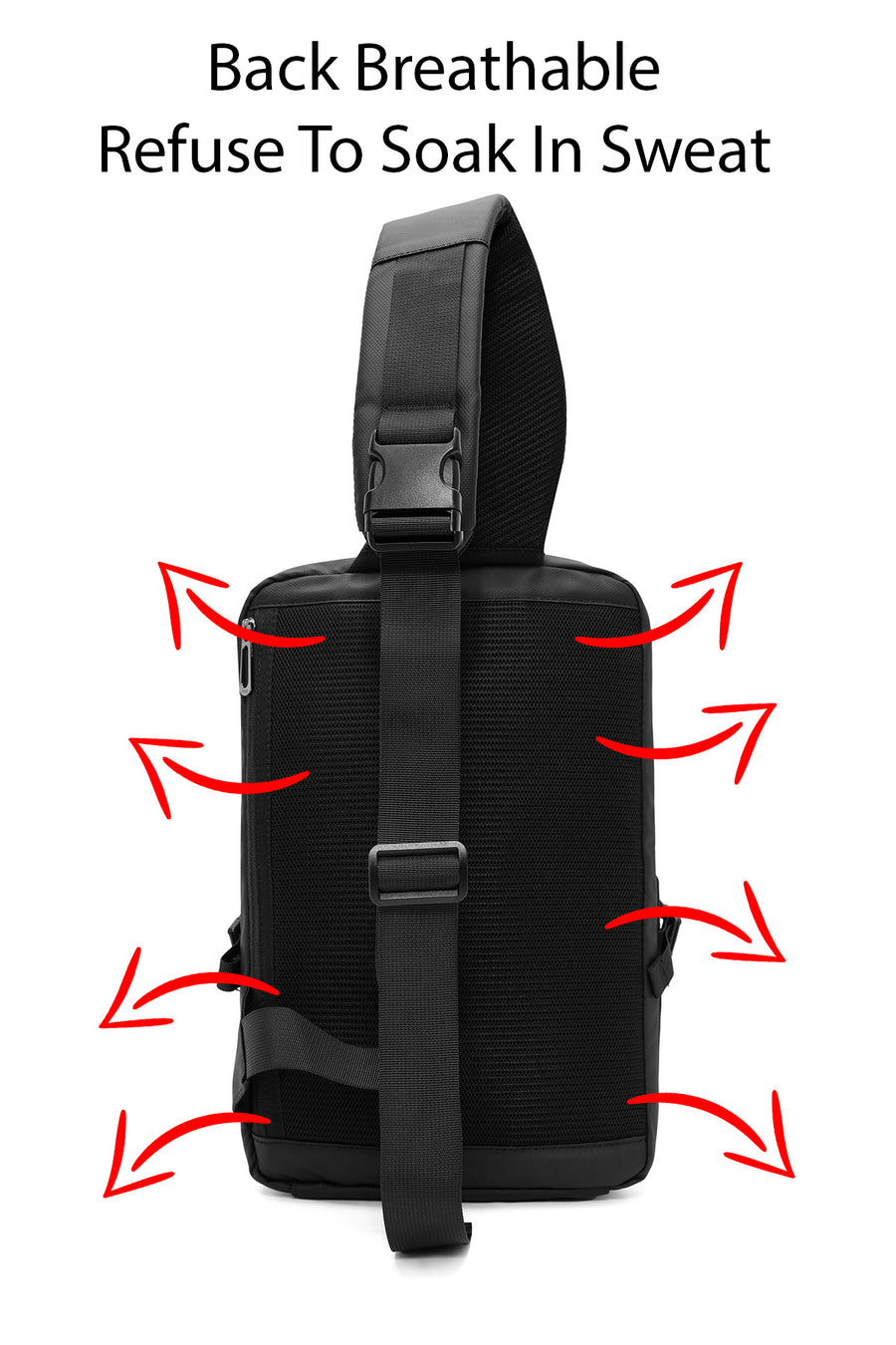 D-Pack Men's Black Crossbody Bag