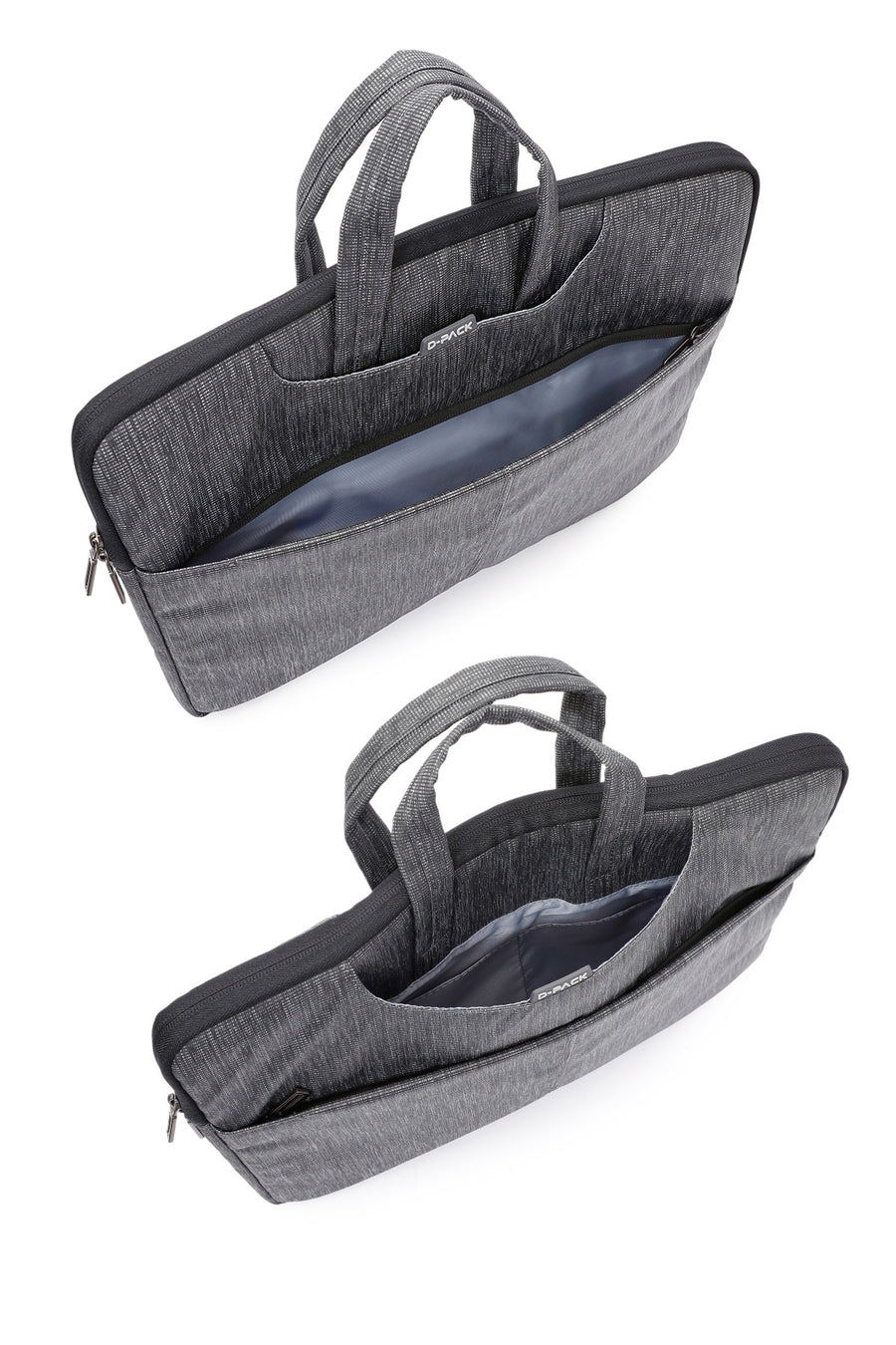 D-Pack Men's Gray Fabric Laptop Bag