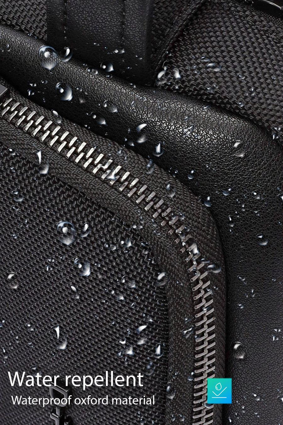 D-Pack Men's Black Fabric Handbag