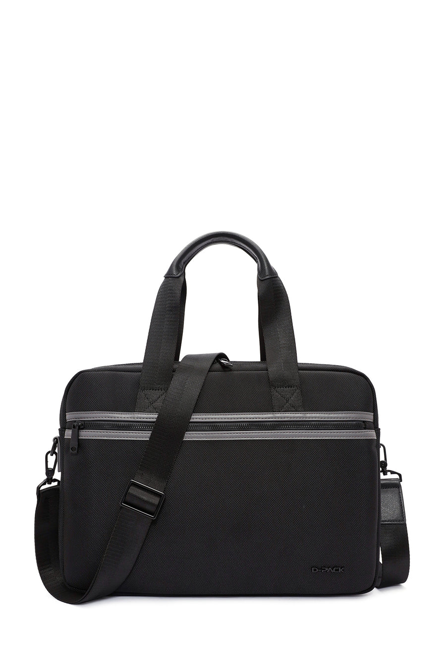 D-Pack Men's Black Long Strap Fabric Briefcase 24WBD30146F | Derimod