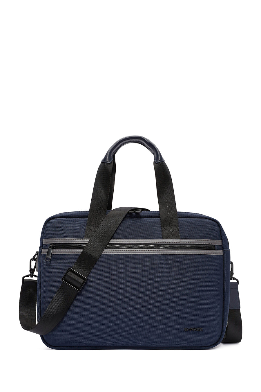 D-Pack Men's Navy Blue Long Strap Fabric Briefcase 24WBD30146F | Derimod