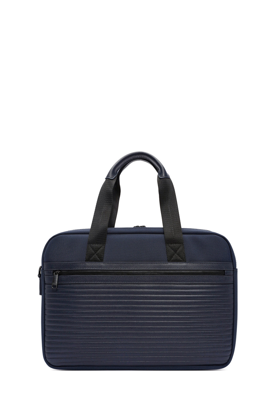 D-Pack Men's Navy Blue Long Strap Fabric Briefcase
